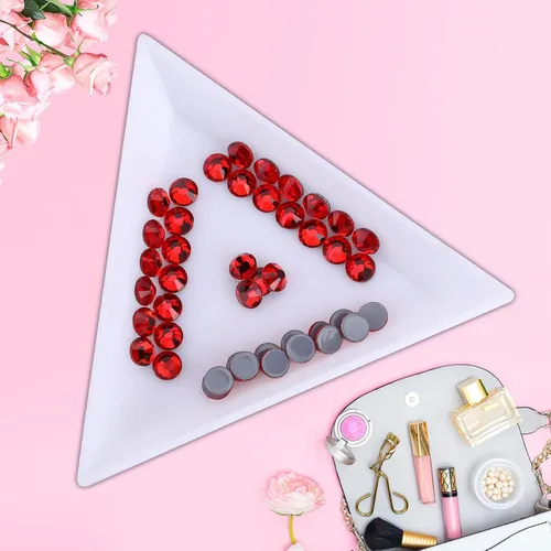 Vista 3 de Hot Fix - Diamantes de imitación de cristal con parte trasera plana, gemas de diamante de 0.189 in (20 ss, 1440 unidades, rojo)