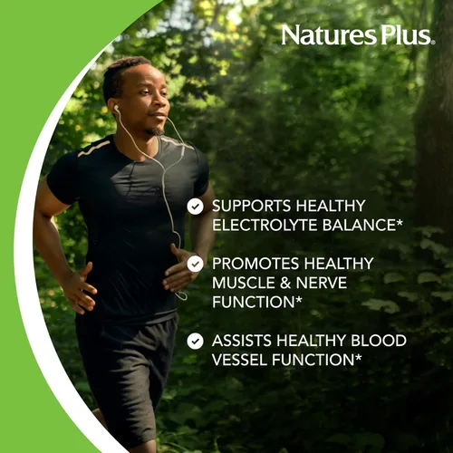 Vista 4 de Nature's Plus Potasio 99 mg - 90 tabletas - Apoya el equilibrio saludable de electrolitos, la función muscular y nerviosa y el bienestar general