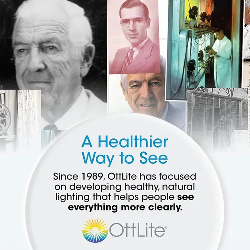 Vista 9 de OttLite Lámpara de escritorio LED con base que cambia de color y USB