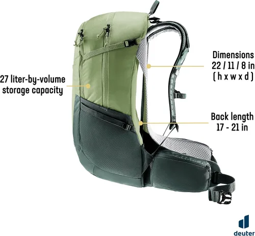Vista 3 de Deuter Futura 27 Mochila de senderismo Grove-ivy