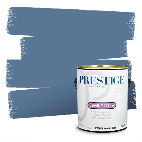 Vista 126 de Prestige Paints - Pintura exterior e imprimación en uno, 1 galón, plano, coincidencia comparable con Behr Misty Isle, P500-N-MQ5-62
