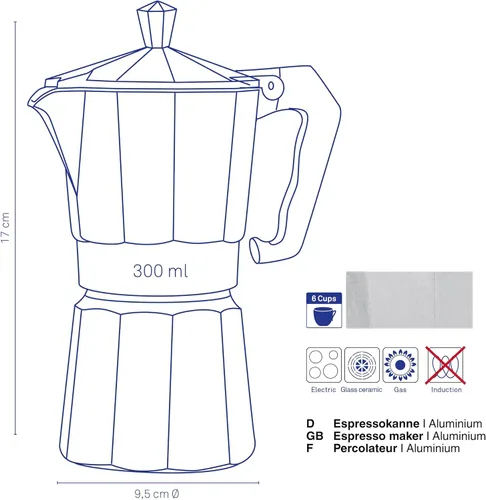 Vista 3 de Kela 10591 Italia Cafetera italiana