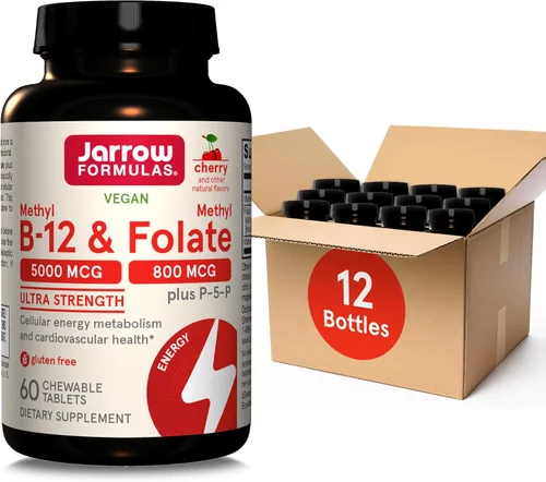 Vista 10 de Pastillas de Metil B-12 / Folato de metilo y Piridoxal-5-fosfato (P-5-P) Jarrow Fórmulas, BMF58, 1, 1
