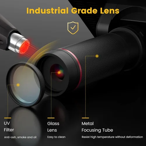 Vista 2 de Microscopio digital LM407 Pro HDMI para soldadura con soporte de brazo de pluma de 13 pulgadas, video UHD 2160P, cámara de microscopio electrónico