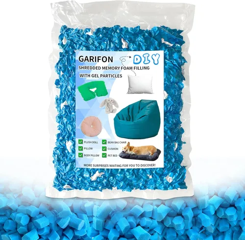 Relleno para saco de boxeo de 5 libras, relleno de frijoles para almohada y puf, relleno de espuma viscoelástica triturada, relleno para saco de