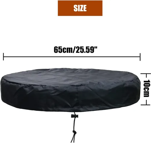 Vista 3 de Cubierta de tapa de tambor de 55 galones que se adapta a la mayoría de barriles de agua y basureros impermeable