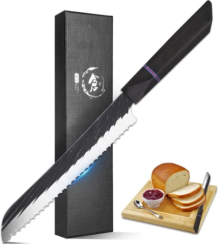 Vista 10 de ROCOCO Cuchillo de carnicería para carne Cuchillo único que ahorra esfuerzo Cuchillo de cocina profesional Cuchillos de chef de acero inoxidable