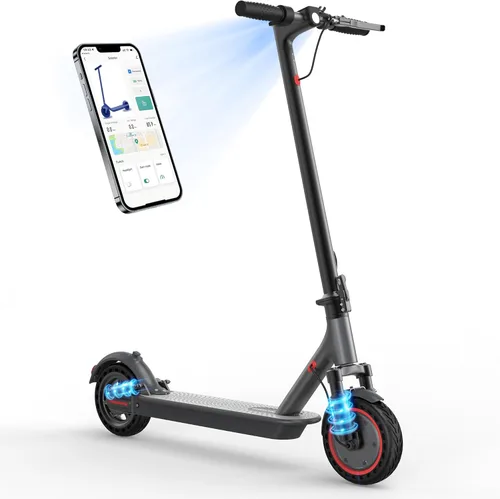 Scooter eléctrico para adultos, neumáticos de 8.5/10/14 pulgadas, 19/22 mph, motor de 350 W/500 W, rango de 21 a 28 millas, plegable con doble