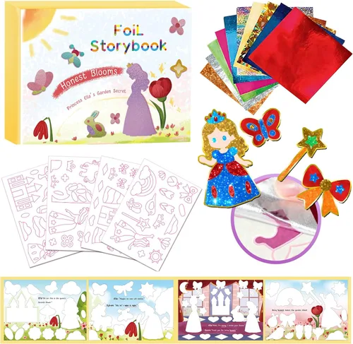 Vista 8 de Muñecas magnéticas de vestir para niñas, kit de muñecas de papel con diseño de princesa sirena y bailarina con kit de manualidades de aluminio