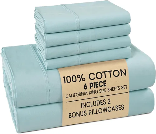 Vista 54 de Casa Platino Juego de sábanas Twin – Sábanas Twin 100% algodón con 2 fundas de almohada, sensación ligera y ajuste seguro, tejido percal crujiente