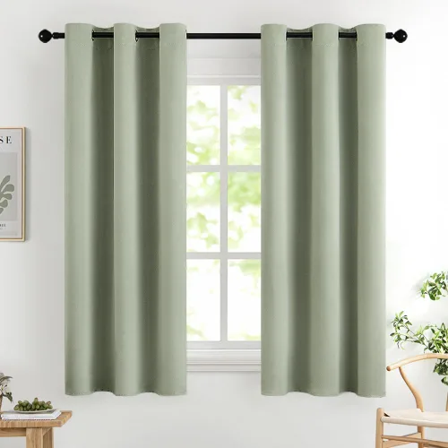 Vista 111 de MIULEE Cortinas opacas para dormitorio o sala de estar, juego de 2 paneles de cortina para ventana con aislamiento térmico y bloqueo de luz