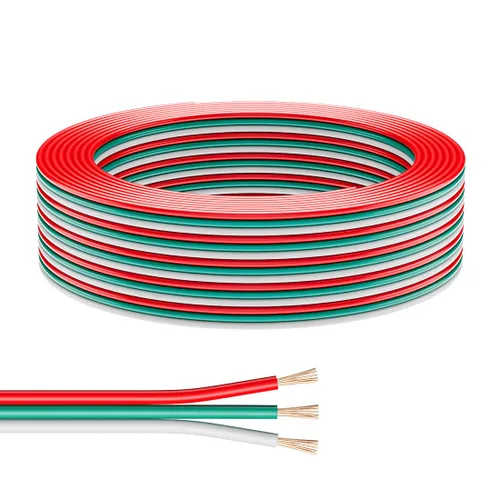 Vista 19 de BTF-LIGHTING Cable de extensión de 2 pines 18AWG con certificación UL, 32.8 pies/32.8 ft de bajo voltaje de 2 conductores LED de tira de cable