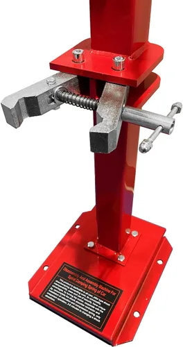 Vista 4 de HTTMT - Compresor de resorte automático para vehículos hidráulicos de servicio pesado rojo Mano, compresor de bobina de resorte, mango de elevación