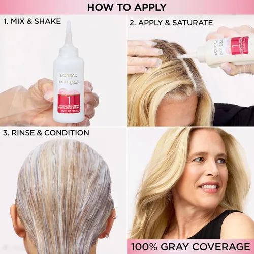 Vista 6 de L'Oreal Paris Excellence Creme - Coloración permanente para el cabello, rubio medio 8, 100 % de cobertura de canas, paquete de 2