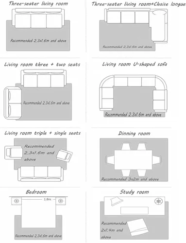 Vista 5 de Creativity Living Room Carpet Rectangular Area Rugs for Bedroom Dining Room Cloakroom Balcony Entrance Home Customizable Washable Non-Slip Floor