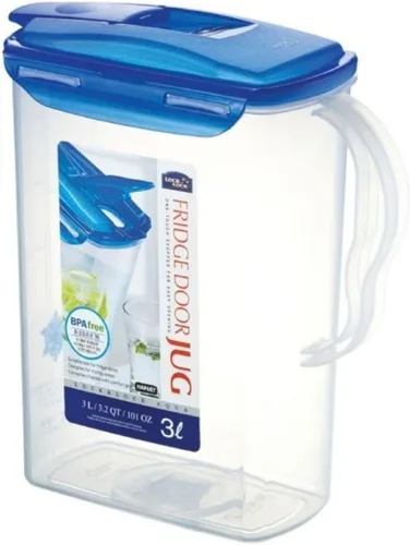 Vista 19 de LocknLock – Jarra de agua para puerta del refrigerador Aqua, con asa, sin BPA (bisfenol A), jarra de plástico con tapa abatible, perfecta para hacer