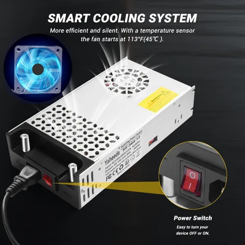 Vista 2 de Convertidor de nueva versión, convertidor de 110 V CA a 12 V CC, fuente de alimentación de 12 V, 360 W, 30 A, transformador de interruptor de CC