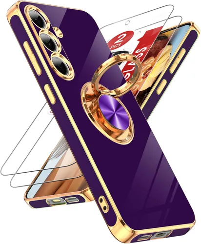 Vista 109 de LeYi Funda para iPhone XR: con Protector de Pantalla de Vidrio Templado [Paquete de 2] Soporte de Anillo Giratorio de 360°, Soporte Magnético