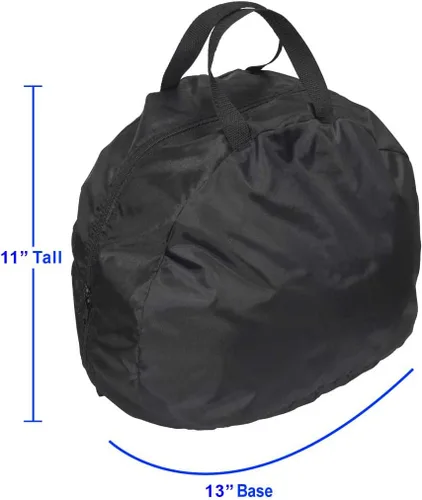 Vista 5 de Raider BCS-8B Bolsa para Casco Deluxe de Nylon Negro y Duradera para Motocicleta MX, Mediana