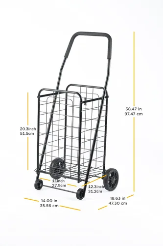 Vista 3 de Whitmor 6307-1729-BLK-2, Carrito utilitario rodante