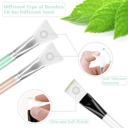 Vista 4 de Face Mask Mixing Bowl Set, Anezus 11 Pcs DIY Facemask Mixing Tool Kit with Facial Mask Bowl Stick Spatula Silicone Brush Spray Bottle Puff Soaking