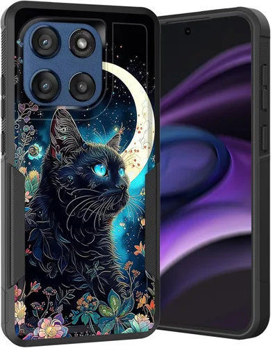 Vista 258 de para Moto G Play 4G 2024, funda de dos capas híbrida resistente y a prueba de golpes, PC duro + silicona suave protectora para Motorola Moto G Play