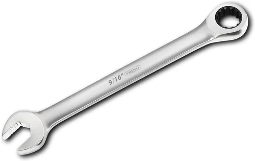 FIRSTINFO F3432S13 Taiwán Llave combinada de trinquete SAE, llave con forma de V antideslizante, extremo abierto antideslizante, trinquete de 72