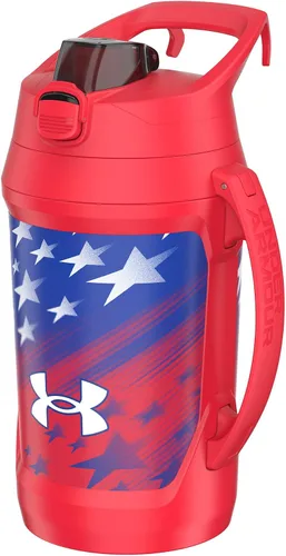 Vista 36 de Under Armour - Botella de agua de medio galón con aislamiento, 64 onzas con asa, jarra deportiva, gancho para cerca, resistente a fugas