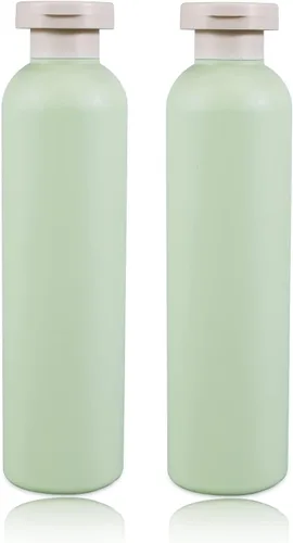 Vista 10 de Botellas vacías de loción exprimibles de 6.7/8.8 onzas, recipientes de plástico para champú con tapa abatible, botellas de viaje recargables