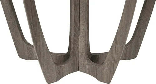 Vista 5 de FINECASA Mesa consola Half-Moon, mesa auxiliar estrecha semicírculo, 43.4 x 17 x 30 pulgadas, gris