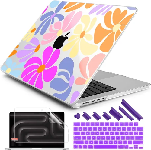 Vista 43 de DONGKE Funda para M5 MacBook Pro de 14 pulgadas 2025 2024-2021 M4 M3 M2 M1, cubierta de carcasa dura de plástico compatible con A3434 A3112 A3401