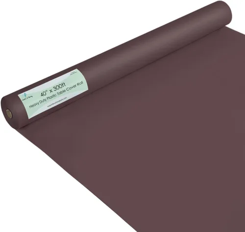 Vista 33 de Craft And Party, Rollo de plástico para cubierta de mesa color verde manzana, 40 pulgadas x 100 pies, rollo de plástico resistente para cubierta