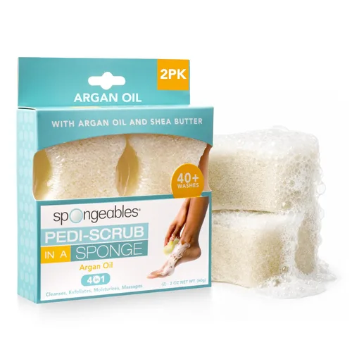 Vista 22 de Spongeables Pedi Scrub Foot Exfoliating 20+ Wash Sponge