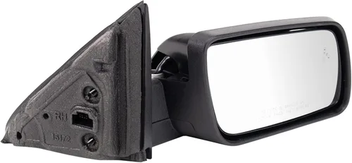 Vista 6 de TRQ Espejo lateral del pasajero con memoria calentada, color negro suave con luz de charco compatible con Ford Flex FO1321622 2013-2019