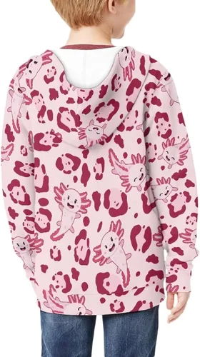 Vista 4 de Sudadera infantil de poliéster con bolsillo ligero y estampado personalizado