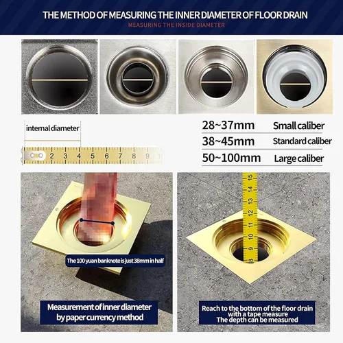 Vista 6 de Válvula de drenaje de drenaje de suelo de ducha, válvula de drenaje unidireccional de levitación magnética, tapón de ducha de drenaje rápido, tapón
