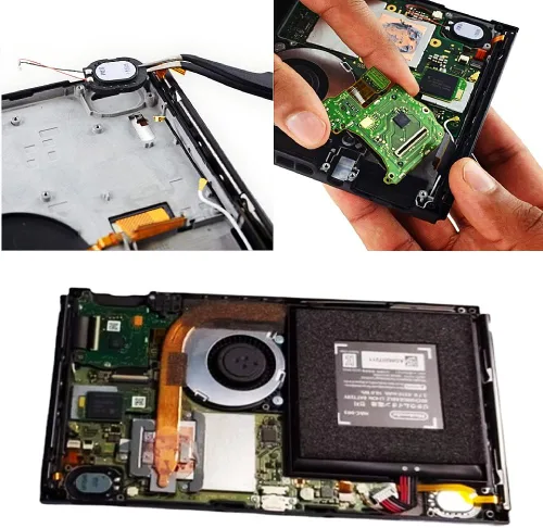 Vista 4 de Komsunma Altavoz de repuesto de 2 piezas integrado para Nintendo Switch NS Switch Consola Altavoz Flex Cable Módulo con Kit de Herramientas