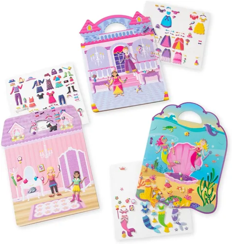 Vista 8 de Melissa & Doug Princesa Puffy, juego de adhesivos, Combo de calcomanías infladas