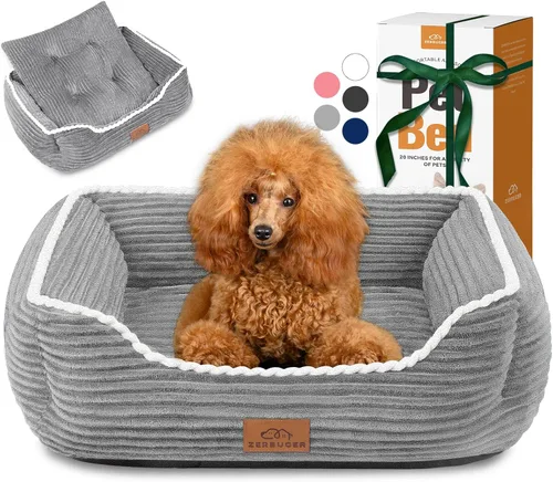 Vista 30 de Cama rectangular para perros y gatos, para mascotas, regalo para cachorros y gatitos, lavable a máquina, sofá mullido para interiores y exteriores