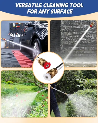 Vista 6 de 2026 Upgraded Jet Nozzle Power Washer for Garden Hose, Includes 2 High-Pressure Nozzles and Quick Connectors Hydro Jet High Pressure Washer Tools