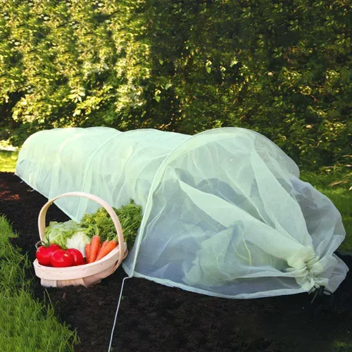 Vista 3 de Invernadero tunel tierra para jardín Haxnicks Easy Poly, Micromalla (Micromesh)