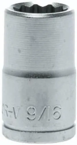 Vista 15 de Teng Tools Enchufe de cromo vanadio de 1 pulgada y 12 puntos SAE de 1/2 pulgada Herramienta mecánica Herramienta de mano - M120132-C