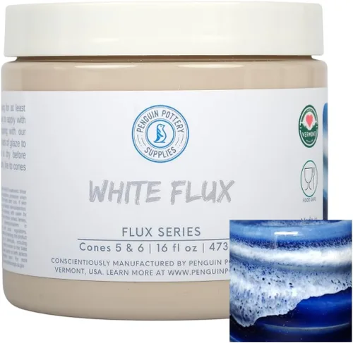 Vista 8 de Penguin Pottery Esmaltes - Mid Fire - Serie Flux - Flux Glaze, Blue - Cono 6 (16 onzas líquidas 1 pinta 16.0 fl oz)