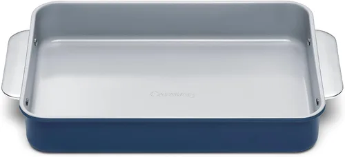 Vista 18 de Caraway Molde rectangular pequeño antiadherente de 9" x 6.5", no tóxico, sin PTFE ni PFOA, núcleo de acero aluminizado, bandeja para hornear