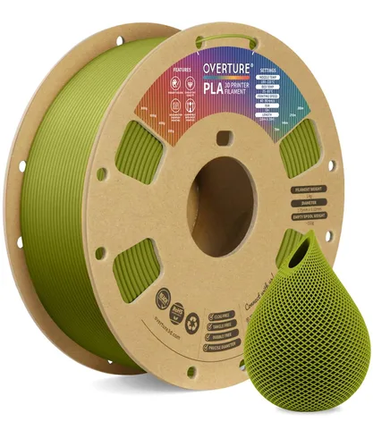 Vista 44 de OVERTURE Filamento PLA 1.75mm, Filamento de impresora 3D enrollado cuidadosamente 1 kg de carrete (2.2 libras), precisión dimensional +/- 0.02 mm