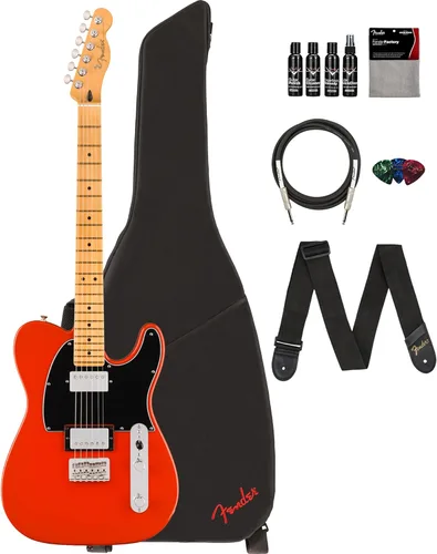 Vista 8 de Fender Player II Telecaster - Paquete color caramelo claro con estuche, correa, cable, paquete de 3 púas y kit de limpieza para guitarra