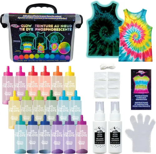 Vista 9 de Tulip Glow in The Dark Cosmic Galaxy - Kit de teñido anudado de 4 colores con mezcla brillante