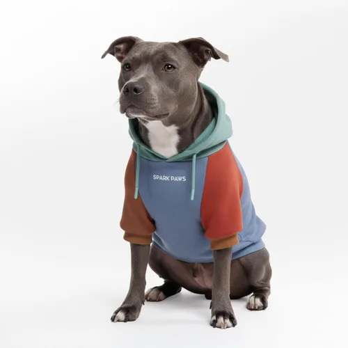 Vista 103 de Spark Paws Sudadera con capucha para perro, suéter de primera calidad para perros pequeños, medianos y grandes Trajes cálidos para bulldogs