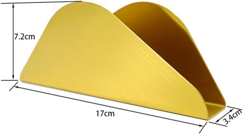 Vista 2 de Vertical Stainless Steel Napkin Holder Gold Freestanding Tissue Dispenser Sturdy Napkin Storage Rack for Restaurant Table and Home Kitchen Use