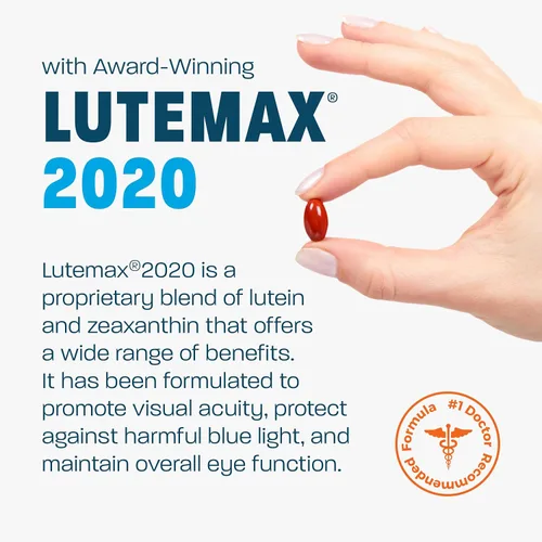 Vista 5 de AREDS 2 Suplemento de vitaminas y minerales para la salud ocular, fórmula de estudio AREDS 2 del Instituto Natural del Ojo AREDS 2 con luteína